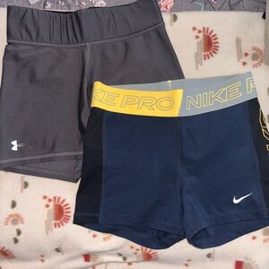 Nike Pro and Under Armor Spandex